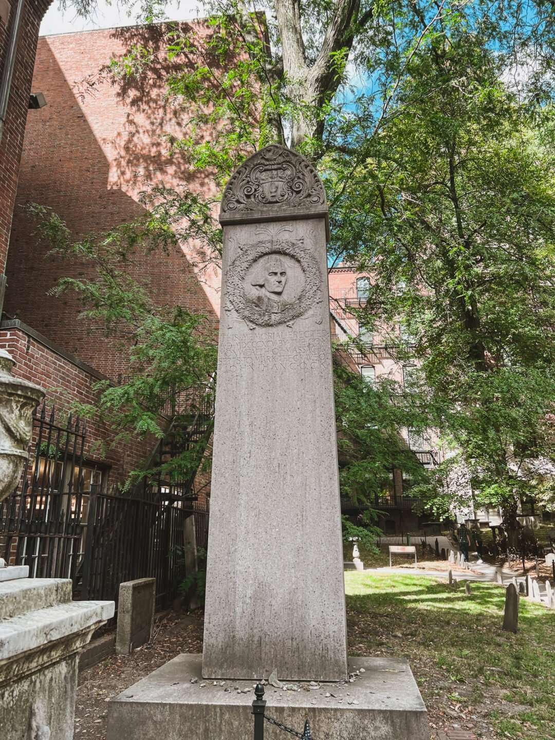 john hancock tombstone boston granary burying ground